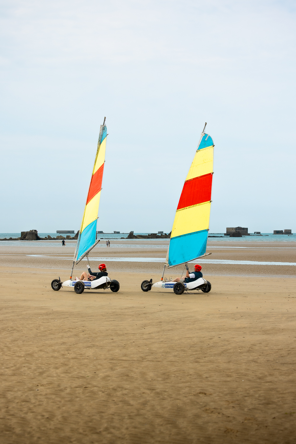 Initiation au char à voile dans le Calvados